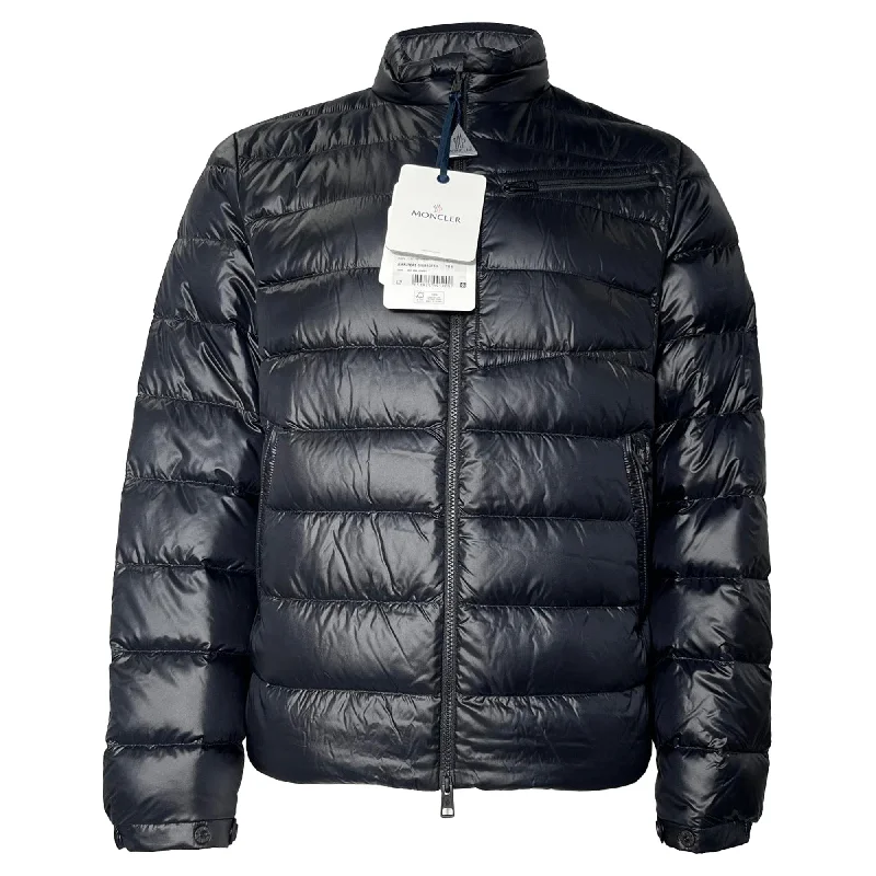 Men's festival jacket-Men's ultra-breathable gym t-shirt-Moncler Amalteas Padded Jacket in Black Nylon