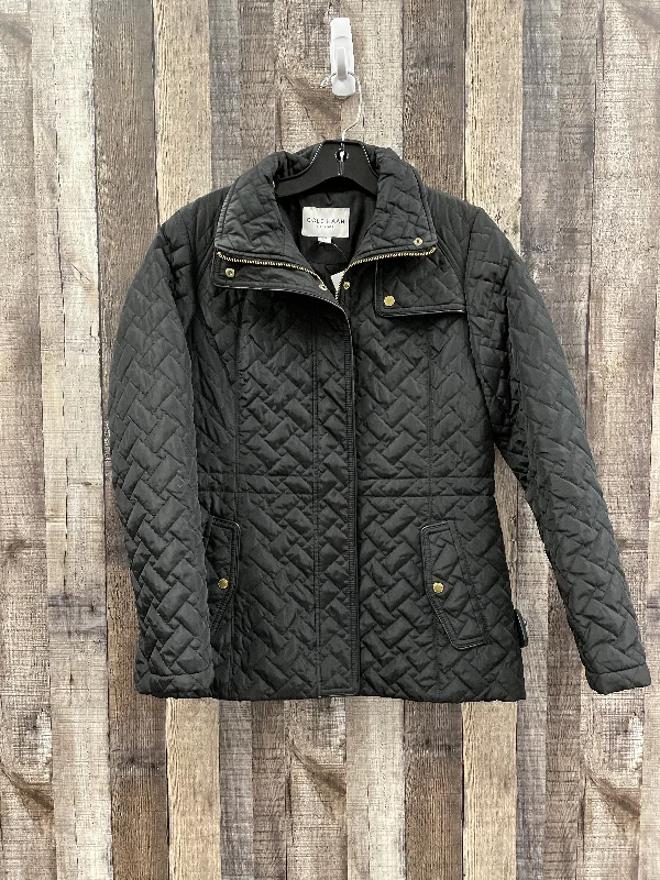 Men's snap button jacket-Men's active lifestyle t-shirt-Jacket Puffer & Quilted By Cole-haan In Black, Size: S