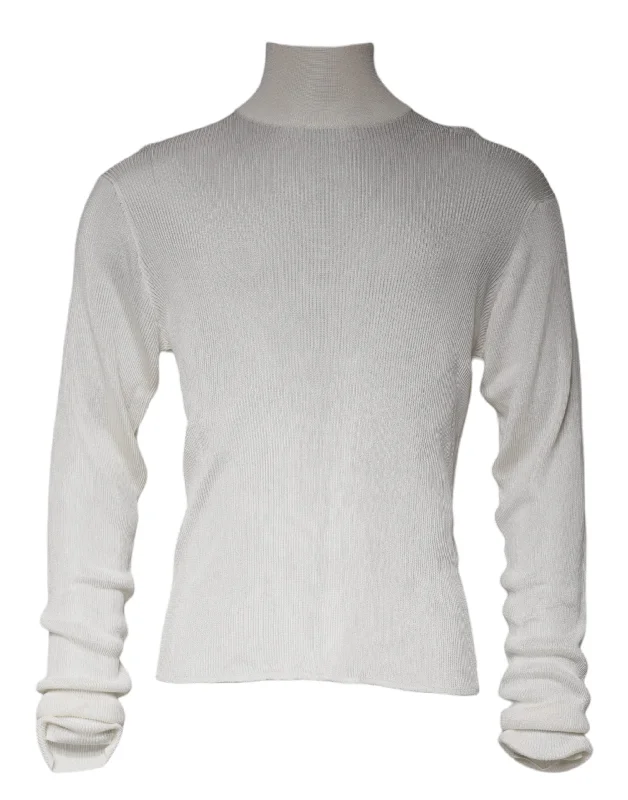 Men's stylish knit-Men's organic athletic t-shirt-Dolce & Gabbana Long Sleeve Turtleneck Men Pullover Men's Sweater (Pre-Owned)