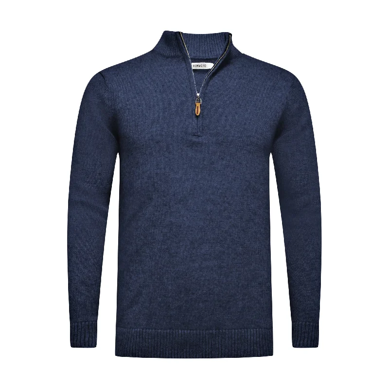 Men's cycling sweater-Men's workout-ready athletic t-shirt-Hommard Quarter Zip Sweater Montuosa Jeans