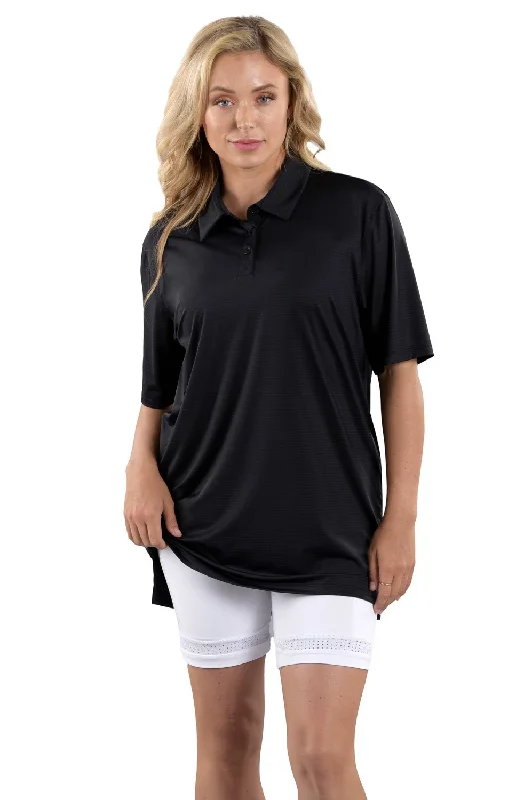 Men's gym-ready dress polo shirt-Men's organic athletic t-shirt-Boyfriend Polo Black - FINAL SALE