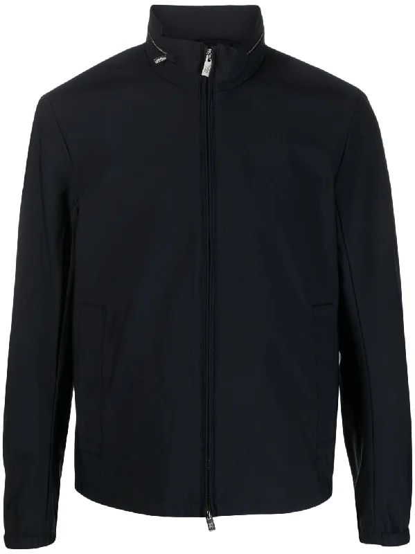 Men's puffer jacket-Men's fashion-forward activewear t-shirt-Emporio Armani Men's Coats blue