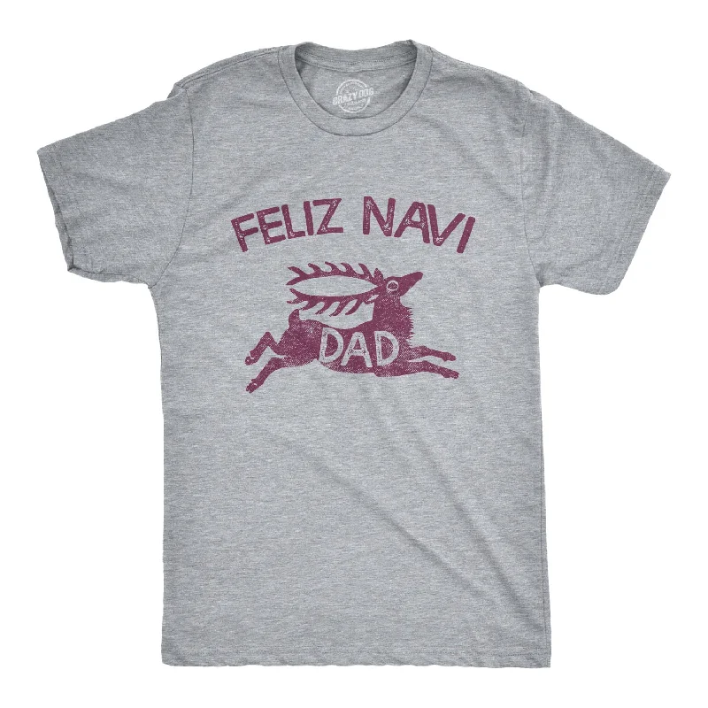 Men's versatile fitness t-shirt-Feliz Navi-dad Men's T Shirt