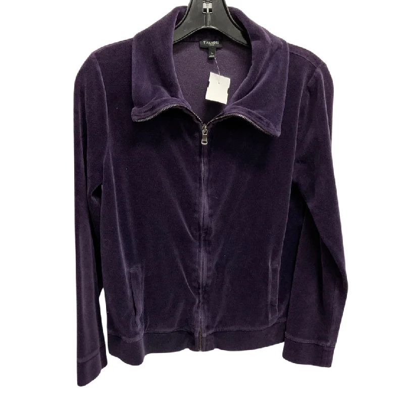 Men's snap button jacket-Men's sporty exercise t-shirt-Jacket Other By Talbots In Purple, Size: Sp