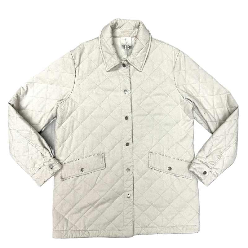 Men's sports jacket-Men's casual athletic wear t-shirt-Jacket Puffer & Quilted By Joie In Grey, Size: M