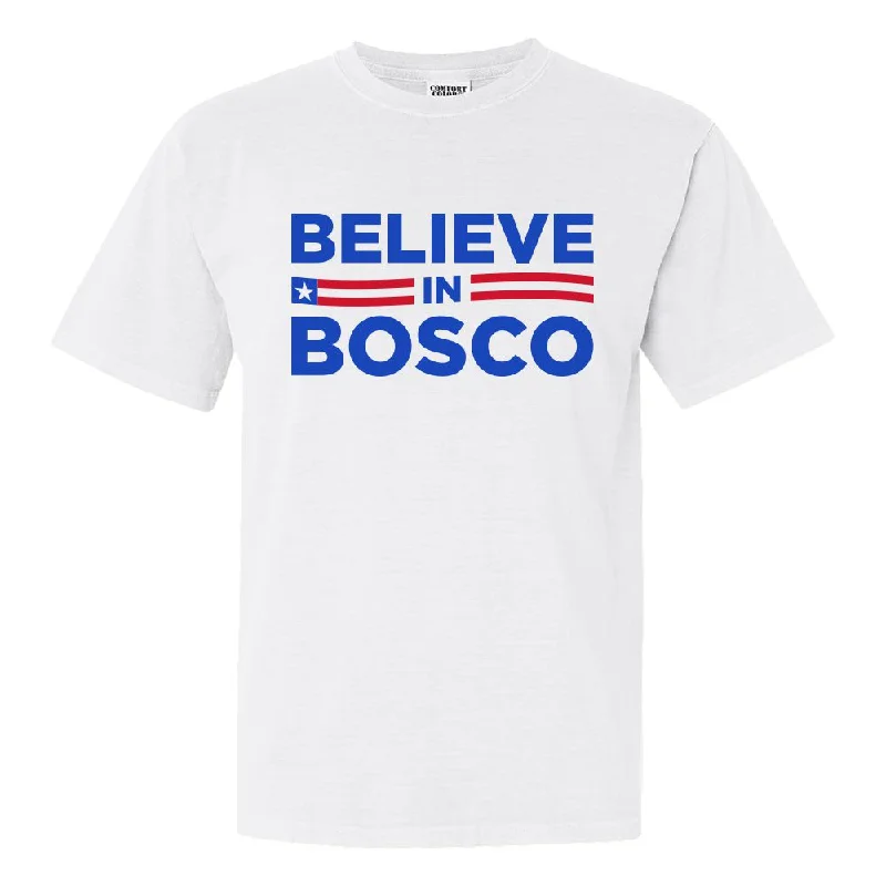 Men's fashion-forward activewear t-shirt-Believe in Bosco Tee