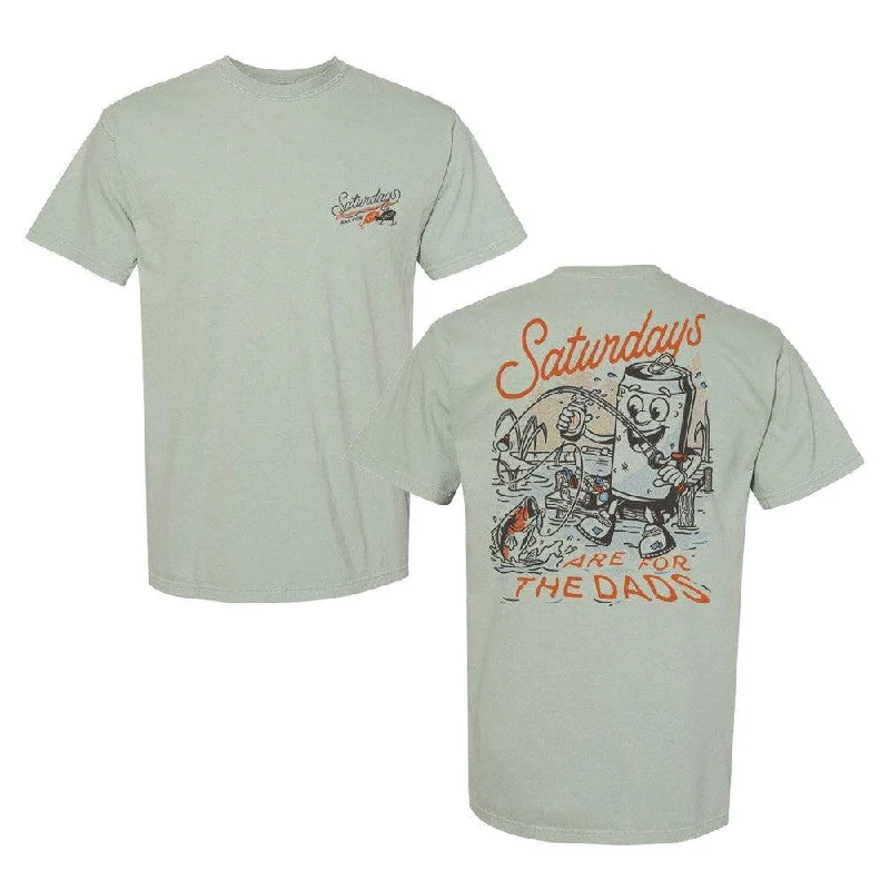 Men's lightweight athletic wear t-shirt-Saturdays Are For The Dads Fishing Tee