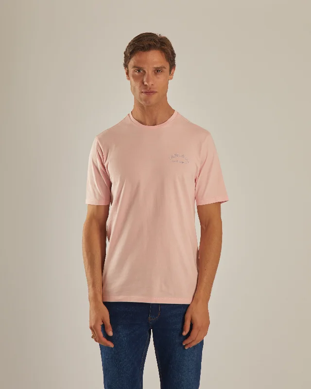 Men's summer fitness t-shirt-Tampa Tee Bermuda Pink