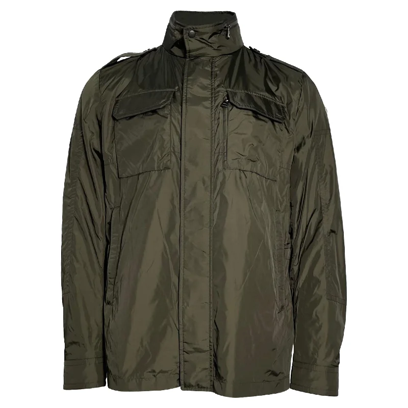 Men's classic jacket-Men's gym performance t-shirt-Moncler Jonathan Field Cargo Jacket in Green Nylon