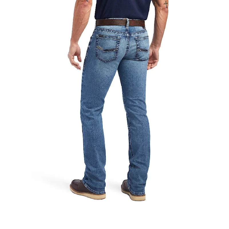 Men's wrinkle-resistant pants-Men's sporty exercise t-shirt-Ariat Mens M7 Slim Straight Leg Jean Wessley Gaviota