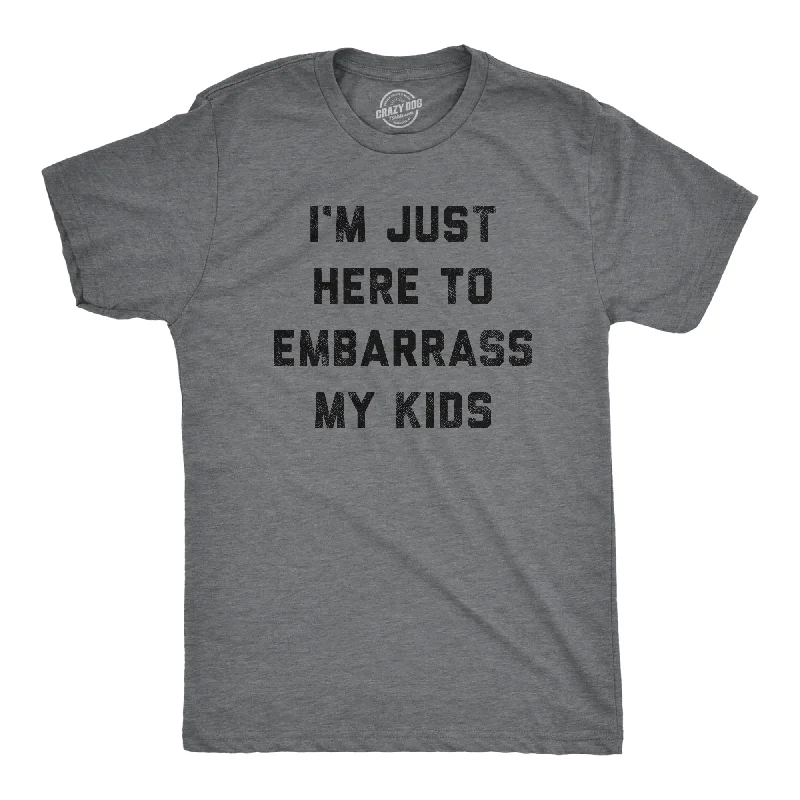 Men's tech fabric workout wear t-shirt-I'm Just Here To Embarrass My Kids Men's T Shirt