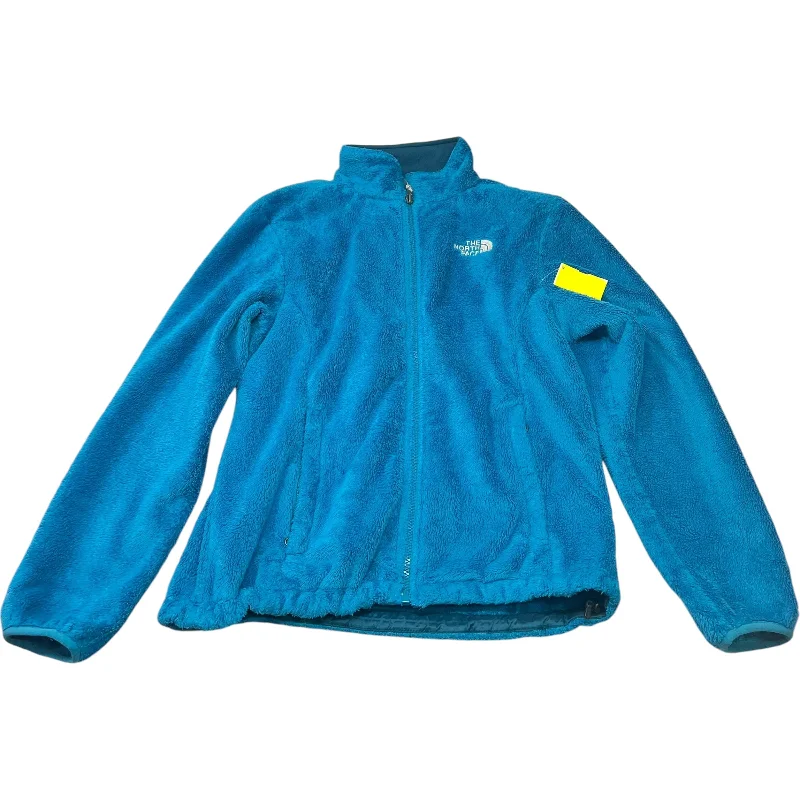 Men's snap button jacket-Men's performance sports t-shirt-Jacket Fleece By The North Face In Blue, Size: M