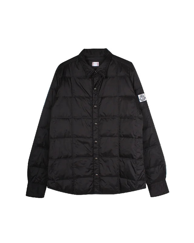 Men's unique jacket-Men's performance sports t-shirt-Moncler Quilted Puffer Jacket in Black Nylon