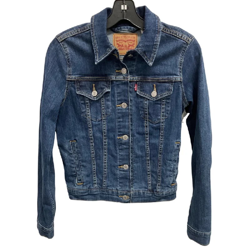 Men's double-breasted jacket-Men's breathable performance t-shirt-Jacket Denim By Levis In Blue, Size: S