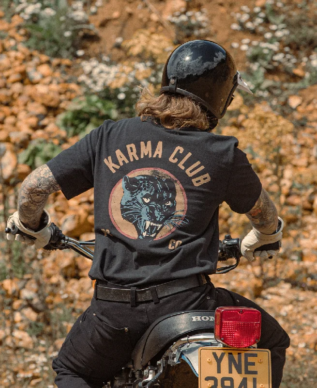 Men's relaxed fit performance t-shirt-Karma Club 2.0 T-Shirt - Heavy Washed Black