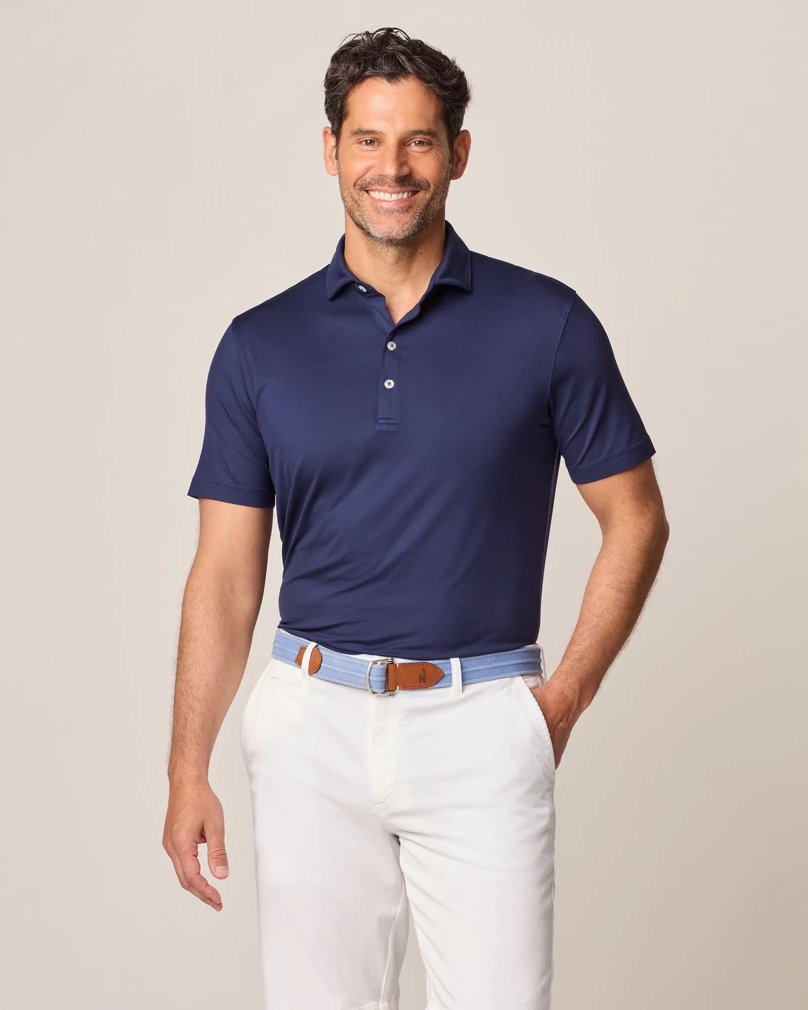 Men's adventure-ready gym polo shirt-Men's workout-ready athletic t-shirt-Johnnie-O Birdie Prep-Formance Polo Shirt - Twilight*