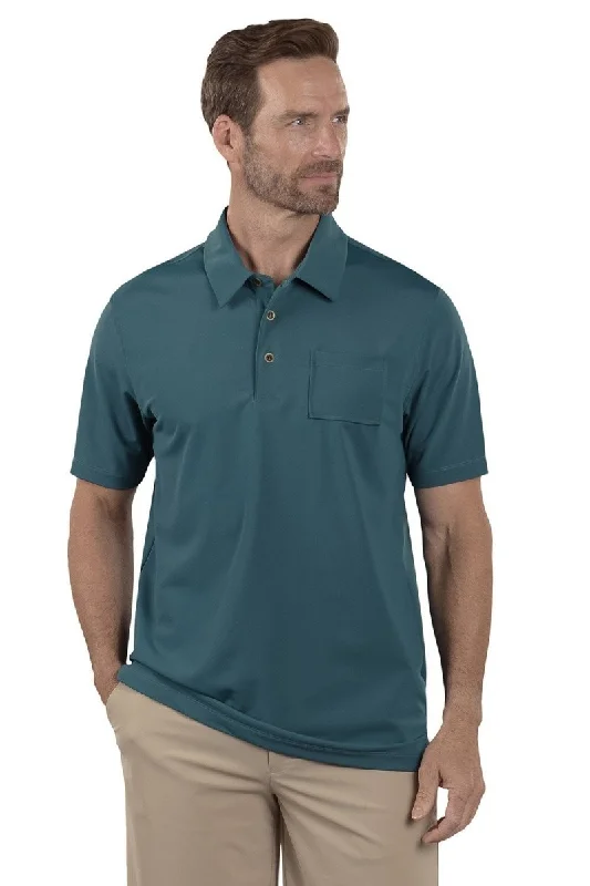 Men's lightweight travel polo shirt-Men's premium workout t-shirt-Toby Polo Zenith - Comfort Fit - FINAL SALE