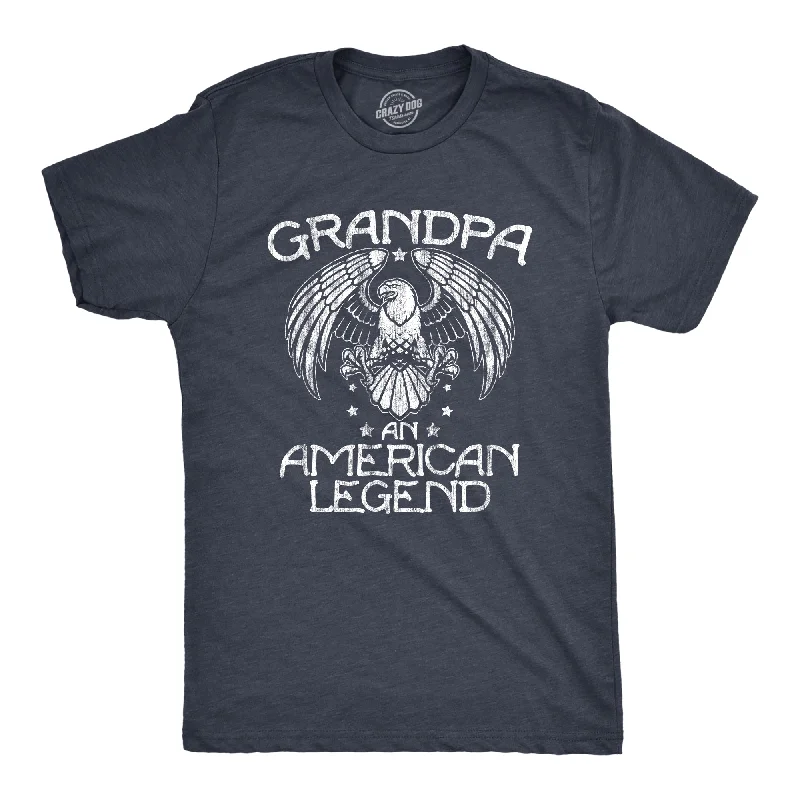 Men's sporty exercise t-shirt-Grandpa An American Legend Men's T Shirt