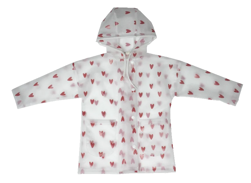 Men's concert jacket-Men's breathable performance t-shirt-jacket raincoat hearts - red