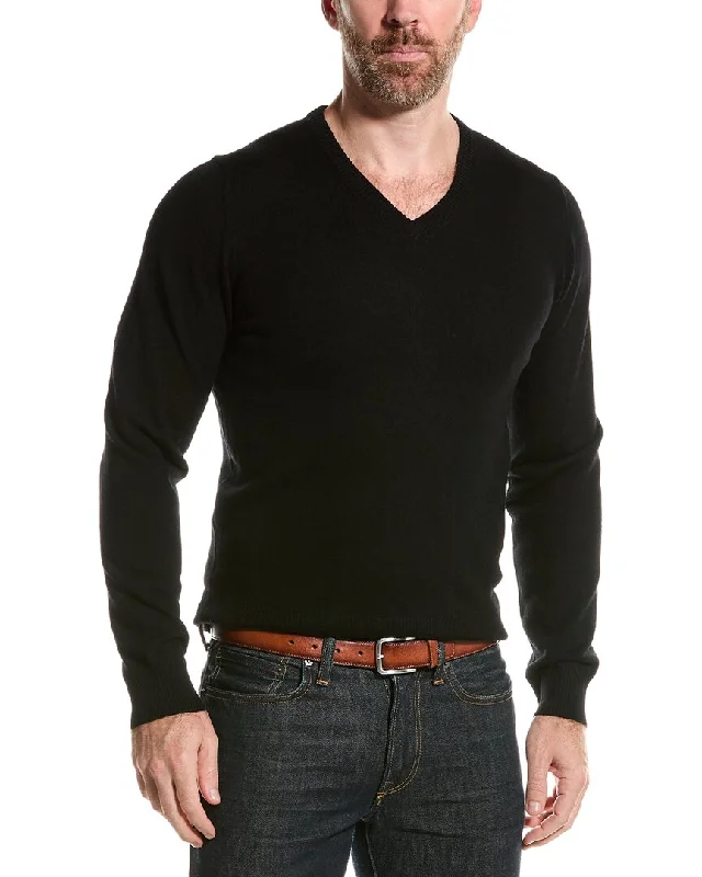 Men's concert sweatshirt-Men's high-performance workout t-shirt-Mette mens  Merino Wool V-Neck Sweater, l, Black