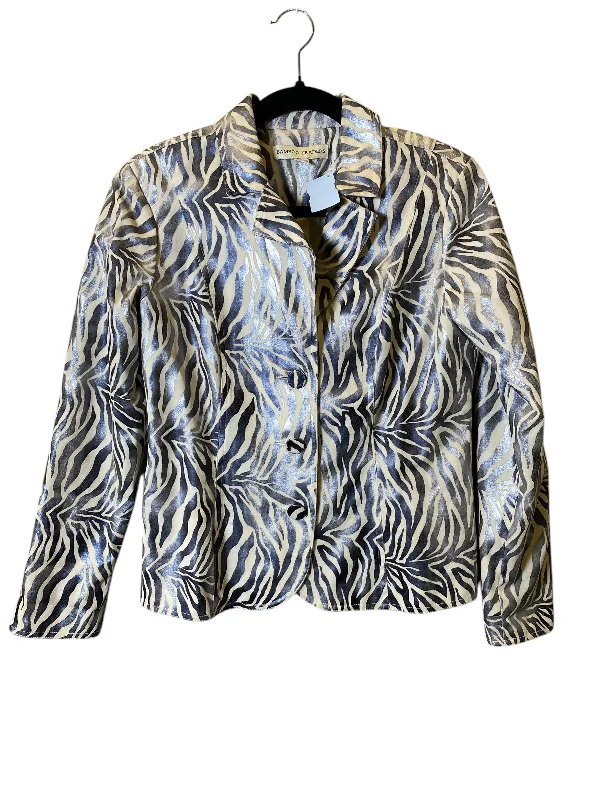 Men's safari jacket-Men's durable sports t-shirt-Jacket Other By Bamboo Traders In Silver & White, Size: S