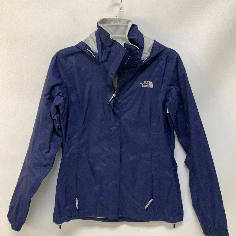 Men's wool jacket-Men's workout-ready athletic t-shirt-Jacket Windbreaker By The North Face In Navy, Size: S