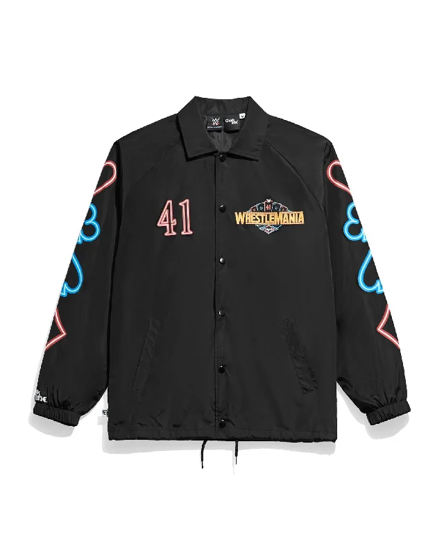 Men's down jacket-Men's sustainable athletic t-shirt-WrestleMania 41 Coaches Jacket