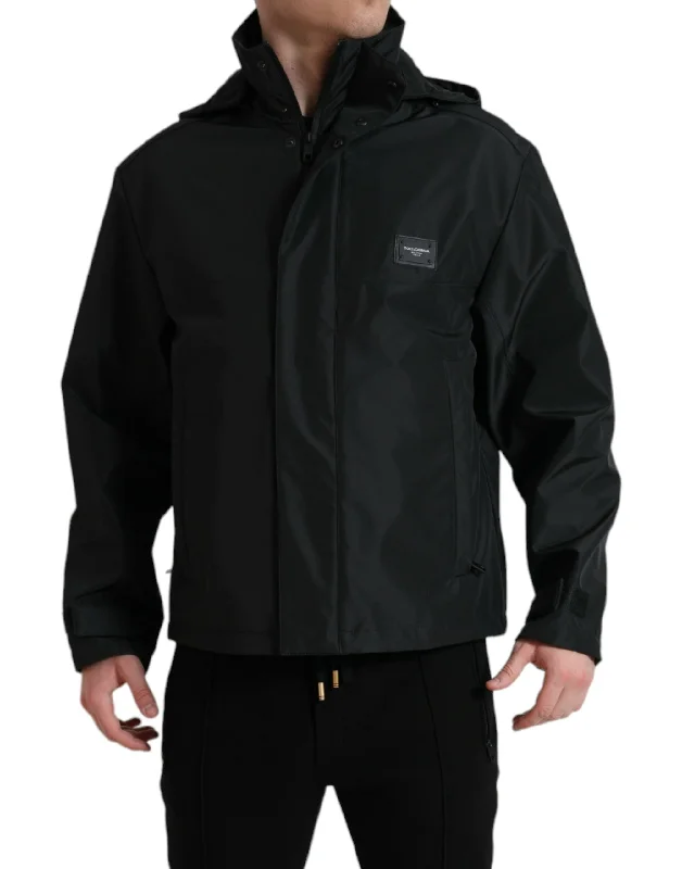 Men's hiking jacket-Men's durable sports t-shirt-Dolce & Gabbana Sleek  Windbreaker Men's Jacket