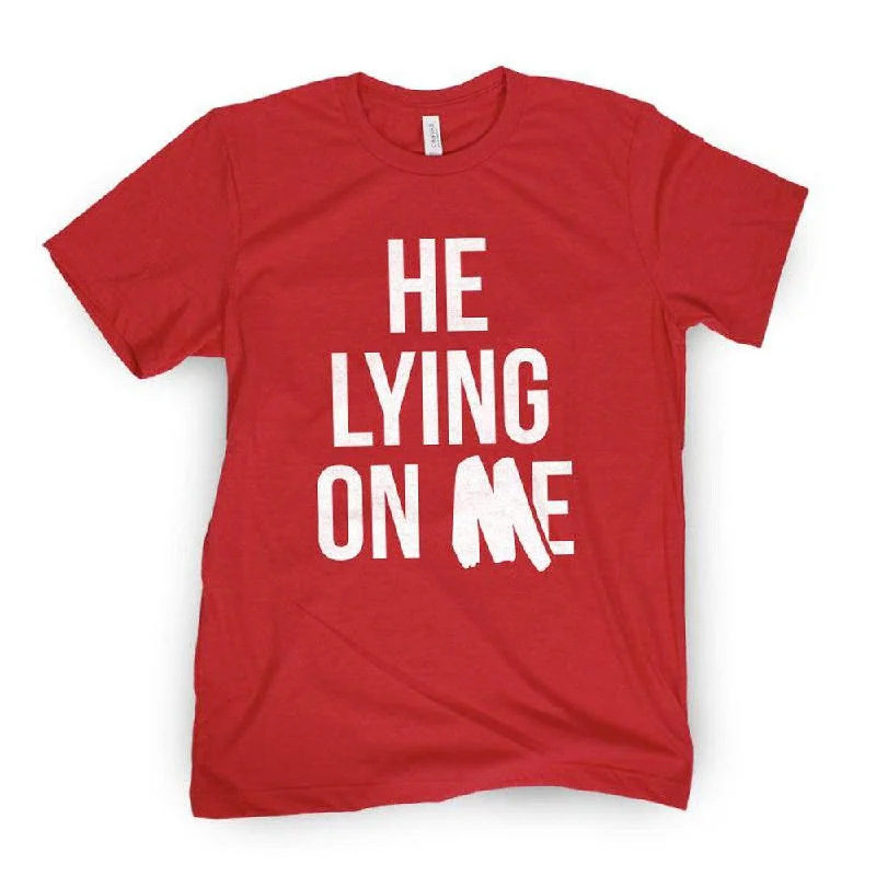 Men's lightweight athletic wear t-shirt-Lying On Me Tee