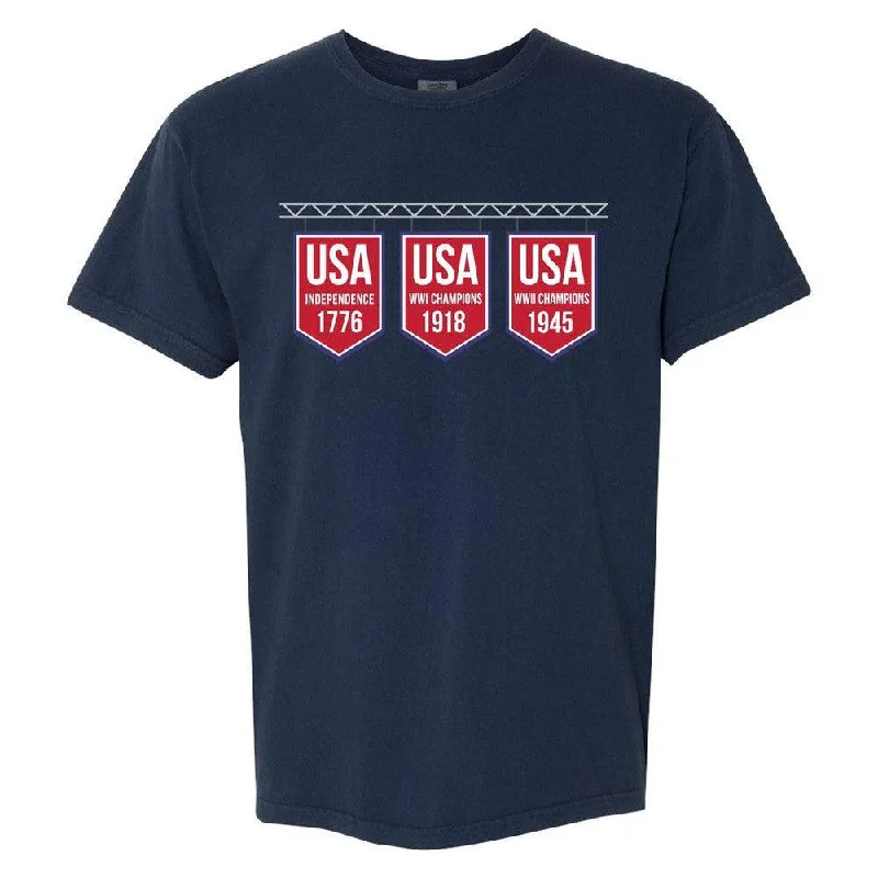 Men's fashion-forward activewear t-shirt-USA Banner Tee