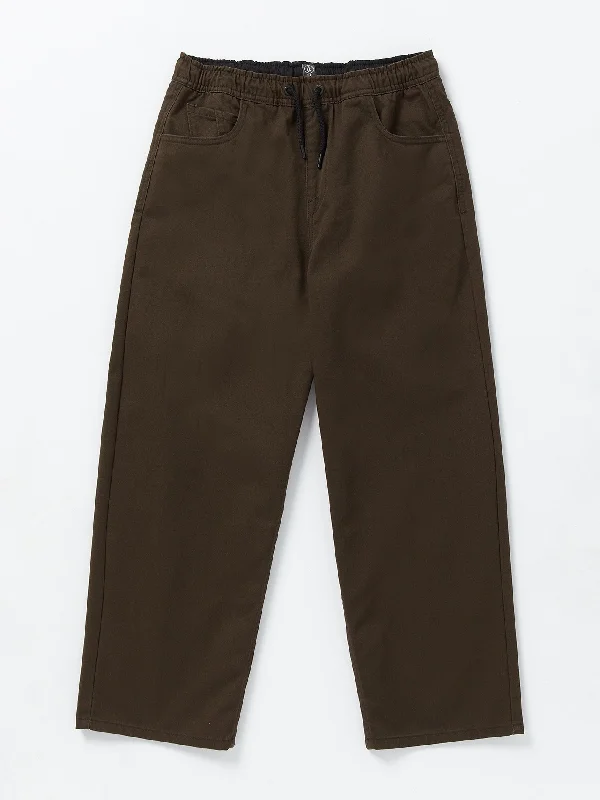 Men's low-rise pants-Men's organic athletic t-shirt-Big Boys Freazy Elastic Waist Pants - Dark Brown