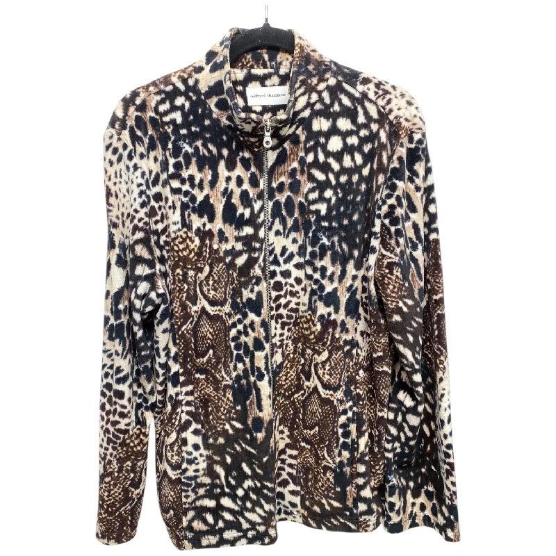 Men's reversible jacket-Men's summer fitness t-shirt-Jacket Other By Alfred Dunner In Animal Print, Size: L