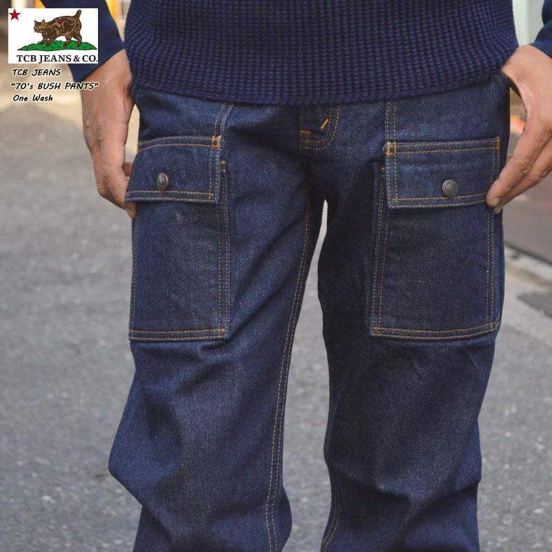 Men's corduroy pants-Men's fashion-forward activewear t-shirt-TCB jeans "70's BUSHPANTS"