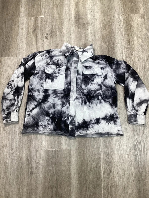 Men's streetwear jacket-Men's lightweight athletic wear t-shirt-Jacket Shirt By Entro In Tie Dye Print, Size: S