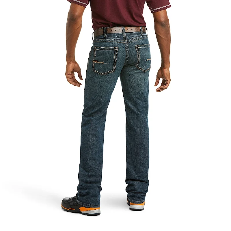 Men's weekend pants-Men's gym performance t-shirt-Ariat Men's Rebar Fashion M5 Slim Fit Straight Leg Jean Ironside