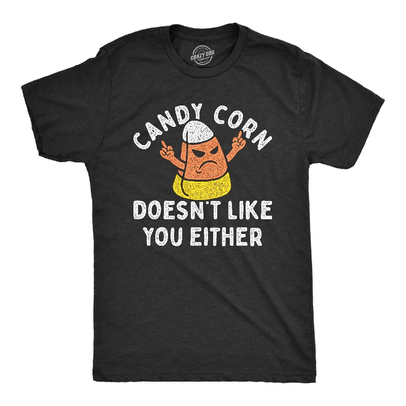 Men's eco-friendly gym t-shirt-Candy Corn Doesnt Like You Either Men's T Shirt