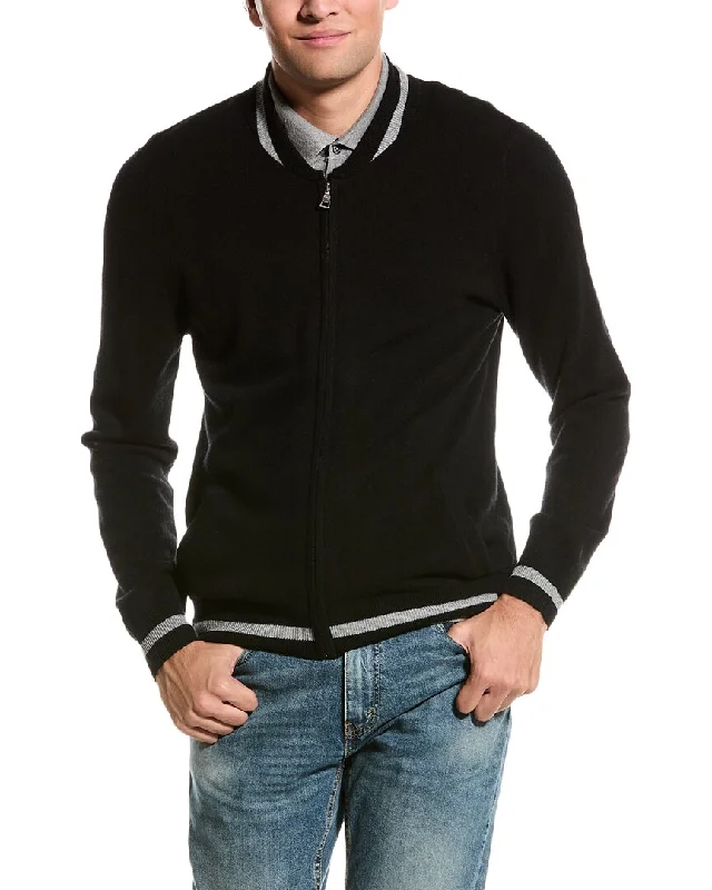 Men's vintage sweatshirt-Men's gym performance t-shirt-Kier + J Full Zip Wool & Cashmere-Blend Jacket