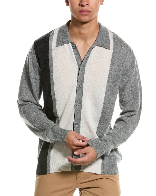 Men's activewear sweatshirt-Men's organic athletic t-shirt-Brodie Cashmere Wool & Cashmere-Blend Shirt