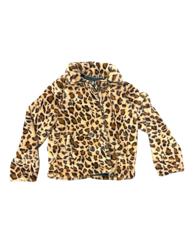 Men's athletic jacket-Men's comfortable exercise t-shirt-Jacket Faux Fur & Sherpa By Cmb In Animal Print, Size: Xs