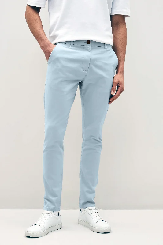 Men's tapered leg pants-Men's summer fitness t-shirt-Beckett premium stretch chino pant in Sky