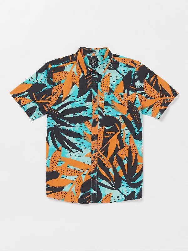 Men's hunting shirt-Men's ultra-breathable gym t-shirt-Waterside Floral Short Sleeve Shirt - Tigerlily