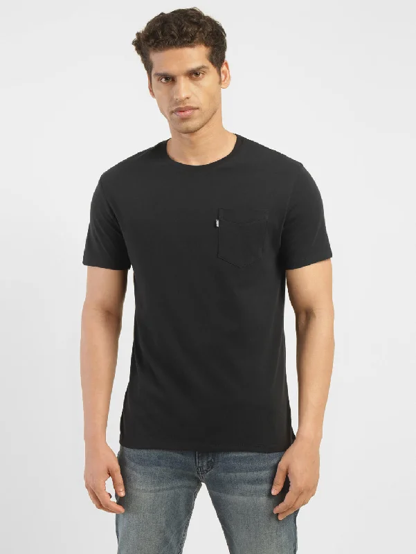 Men's fashion-forward activewear t-shirt-Men's Solid Slim Fit T-Shirt