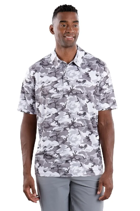 Men's comfortable casual polo shirt-Men's lightweight athletic wear t-shirt-Toby Camo Print Polo - FINAL SALE