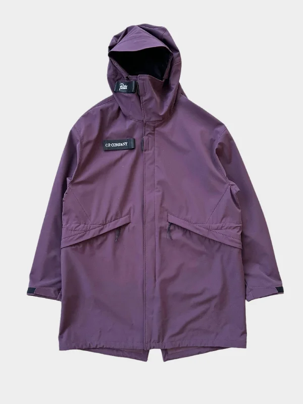 Men's button-up jacket-Men's comfortable exercise t-shirt-Plum Parka