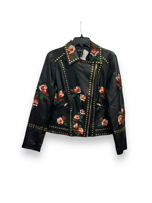 Men's varsity jacket-Men's sporty exercise t-shirt-Jacket Moto By Inc In Floral Print, Size: S