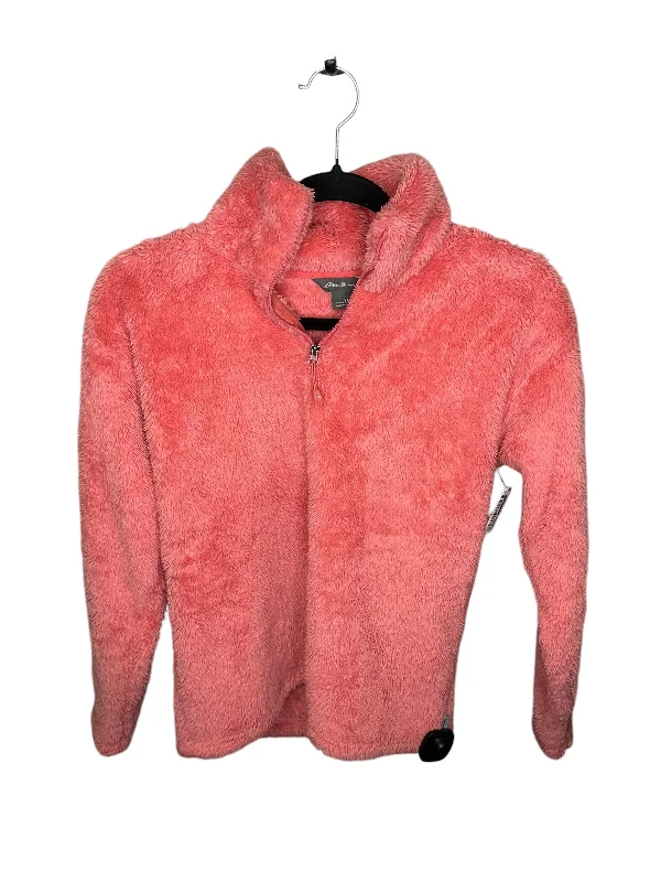 Men's shawl collar jacket-Men's workout-ready athletic t-shirt-Jacket Faux Fur & Sherpa By Eddie Bauer In Pink, Size: Xs