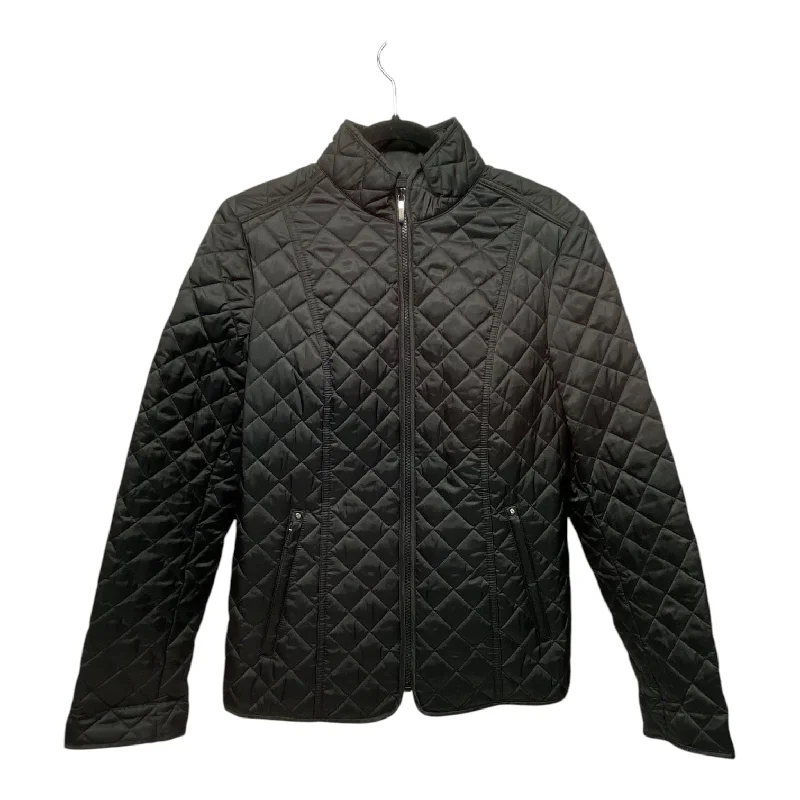 Men's cropped jacket-Men's sporty exercise t-shirt-Jacket Puffer & Quilted By Laundry In Black, Size: M