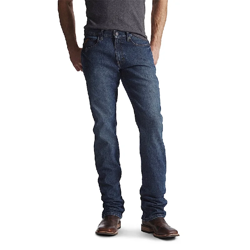 Men's slim fit pants-Men's tech fabric workout wear t-shirt-Ariat Men's Rebar M4 Durastretch Basic Low Rise Boot Cut Jean Carbine