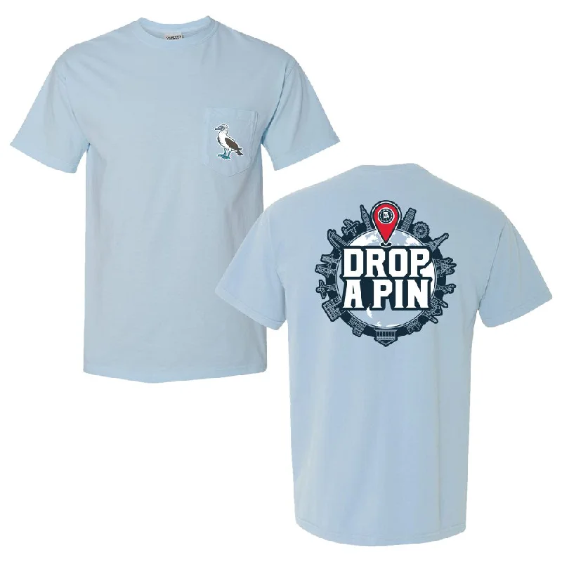 Men's sporty exercise t-shirt-Drop A Pin Pocket Tee