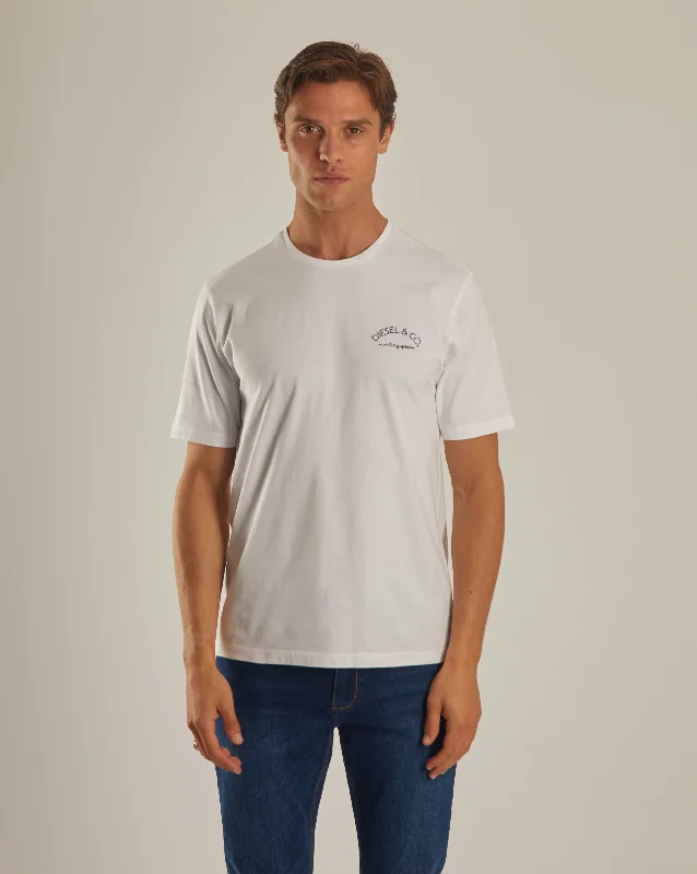 Men's performance sports t-shirt-Tampa Tee Dove White